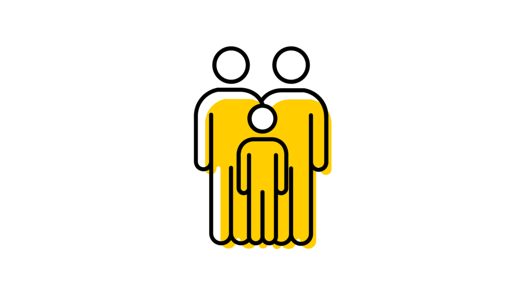 Icon representing a family